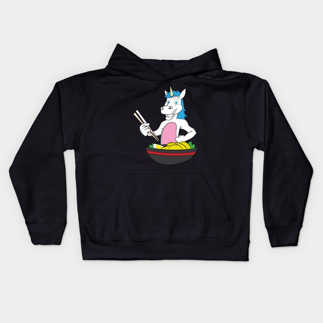 Shrimp Ramen Shirt | Unicorn Eating Gift Kids Hoodie by Gawkclothing